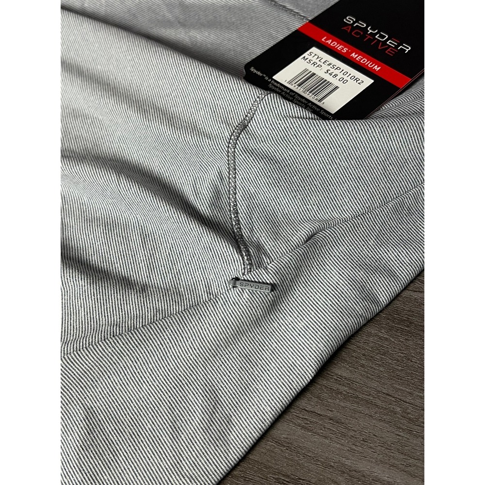 Spyder Active NWT Gray Striped Base Layer Top Women's Size Medium - Picture 7 of 10